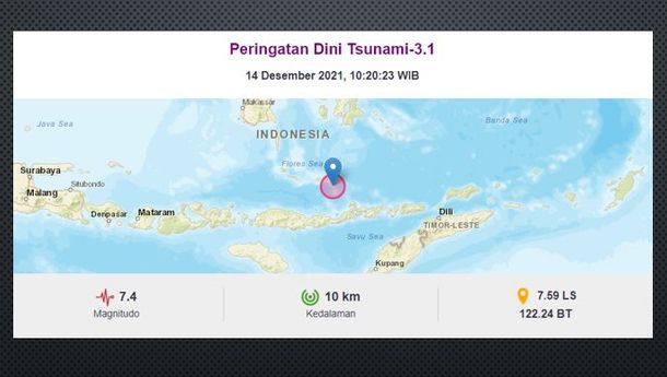 Gempa Guncang NTT, BMKG: Tak Berpotensi Tsunami