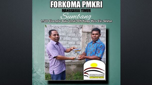 Forkoma PMKRI Matim Sumbang 1.500 Eksemplar Buku untuk SDN Nanga Waru, di Elar Selatan