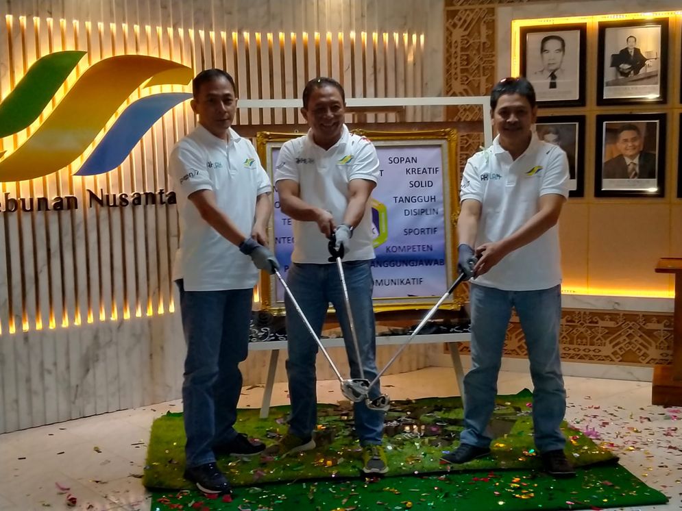 PTPN VII launching Transformasi Ebitda (Earning Before Interest, Taxes, Depreciation, and Amortization; indikator kinerja keuangan perusahaan) di Kantor Direksi PTPN VII, Rabu (15/12/2021). 