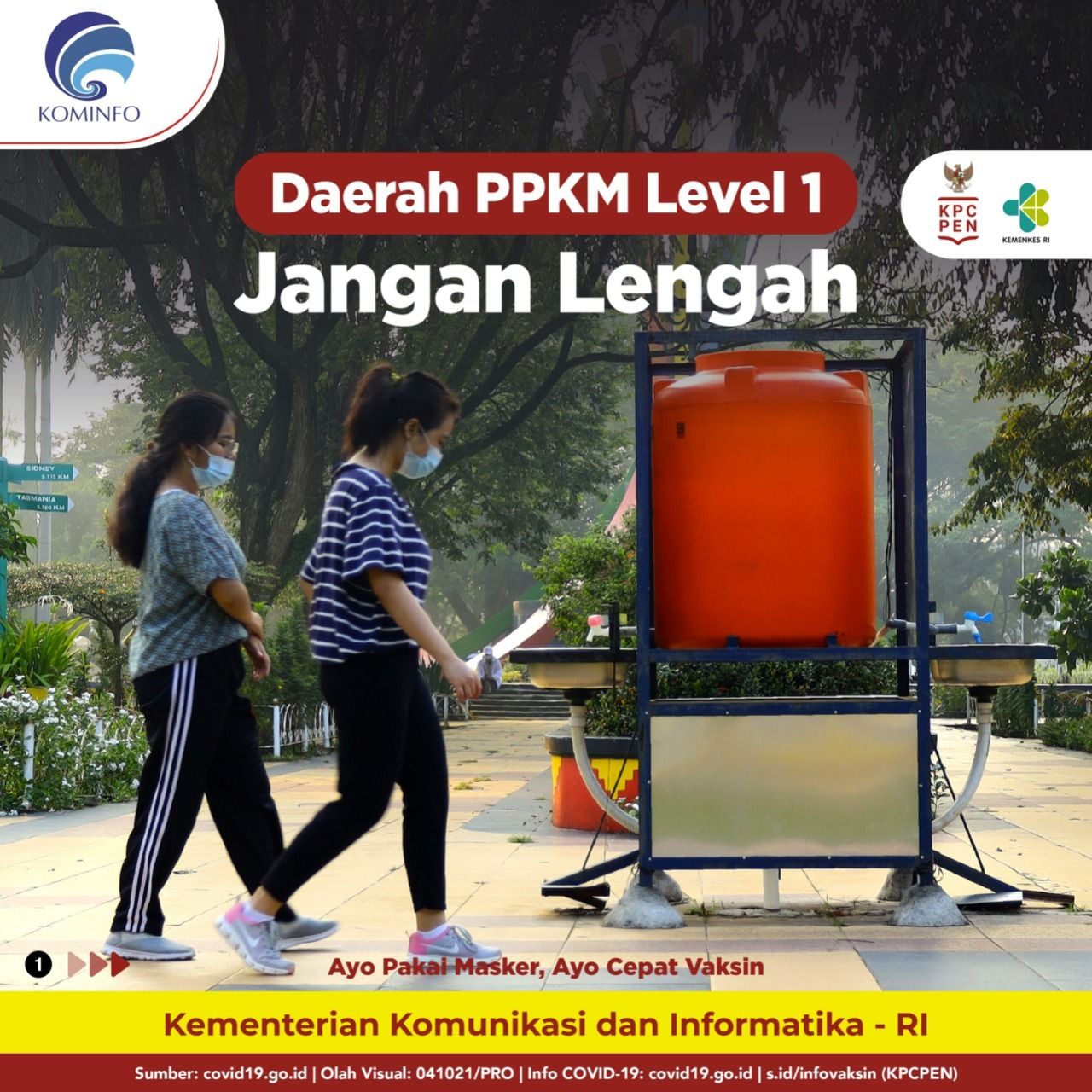 Ilustrasi: Daerah PPKM Level 1 Tetap Waspada, Jangan Lengah