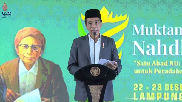 Buka Muktamar NU, Jokowi Sebut Ulama Berperan Besar Sukseskan Vaksinasi Covid-19