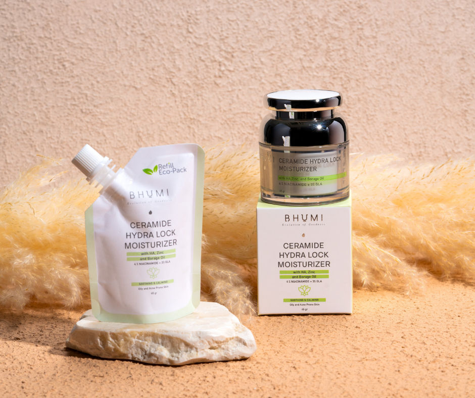 Bhumi Skincare membuat kemasan isi ulang yang ramah lingkungan.