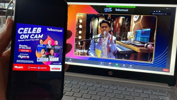 Celeb on Cam Telkomsel Akhir Tahun, Cakra Khan Kenalkan Single Terbaru Kepada Hati