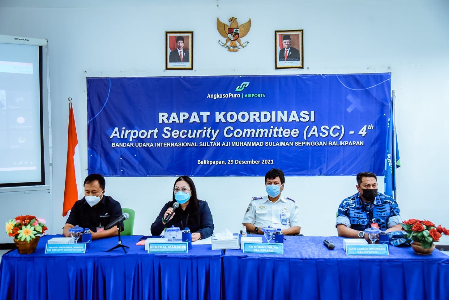 PT Angkasa Pura I melaksanakan Rapat Koordinasi Airport Security Committee (ASC) yang terakhir di tahun 2021, Rabu (29/12/2021)