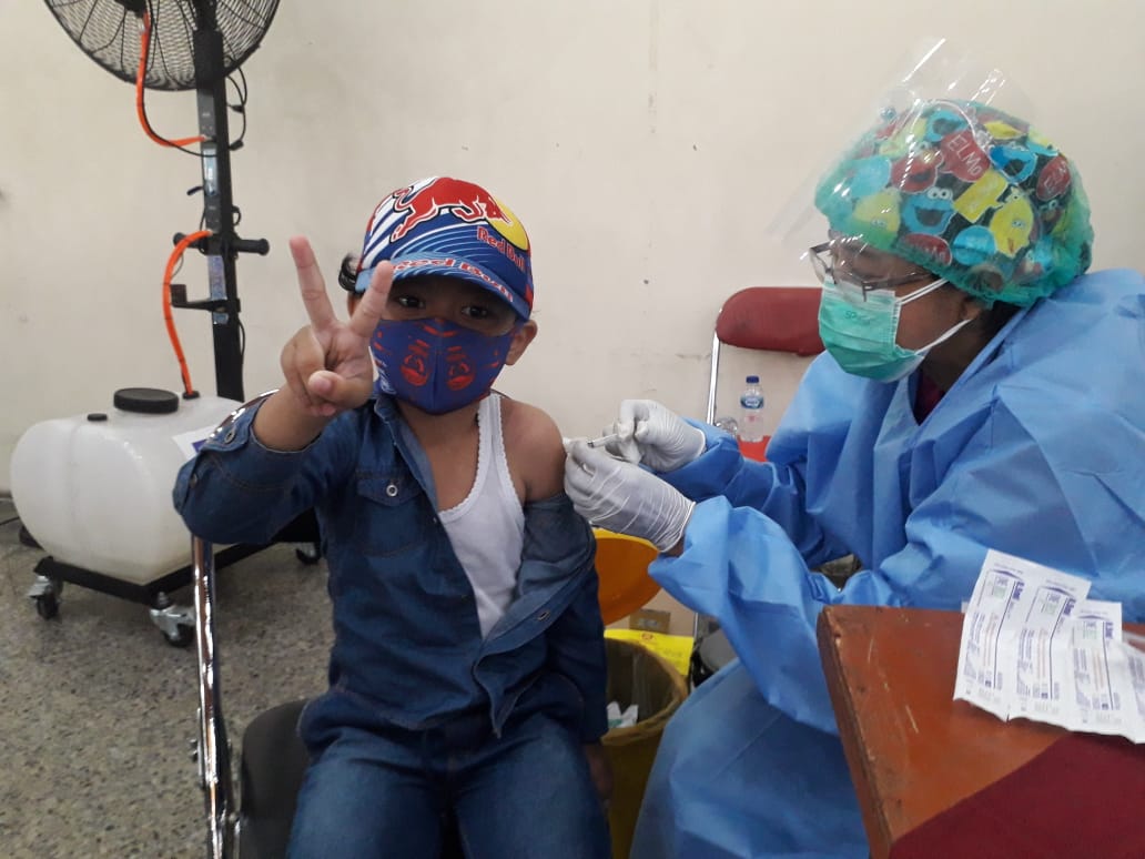 Pelaksanaan vaksinasi anak di Kota Yogyakarta.