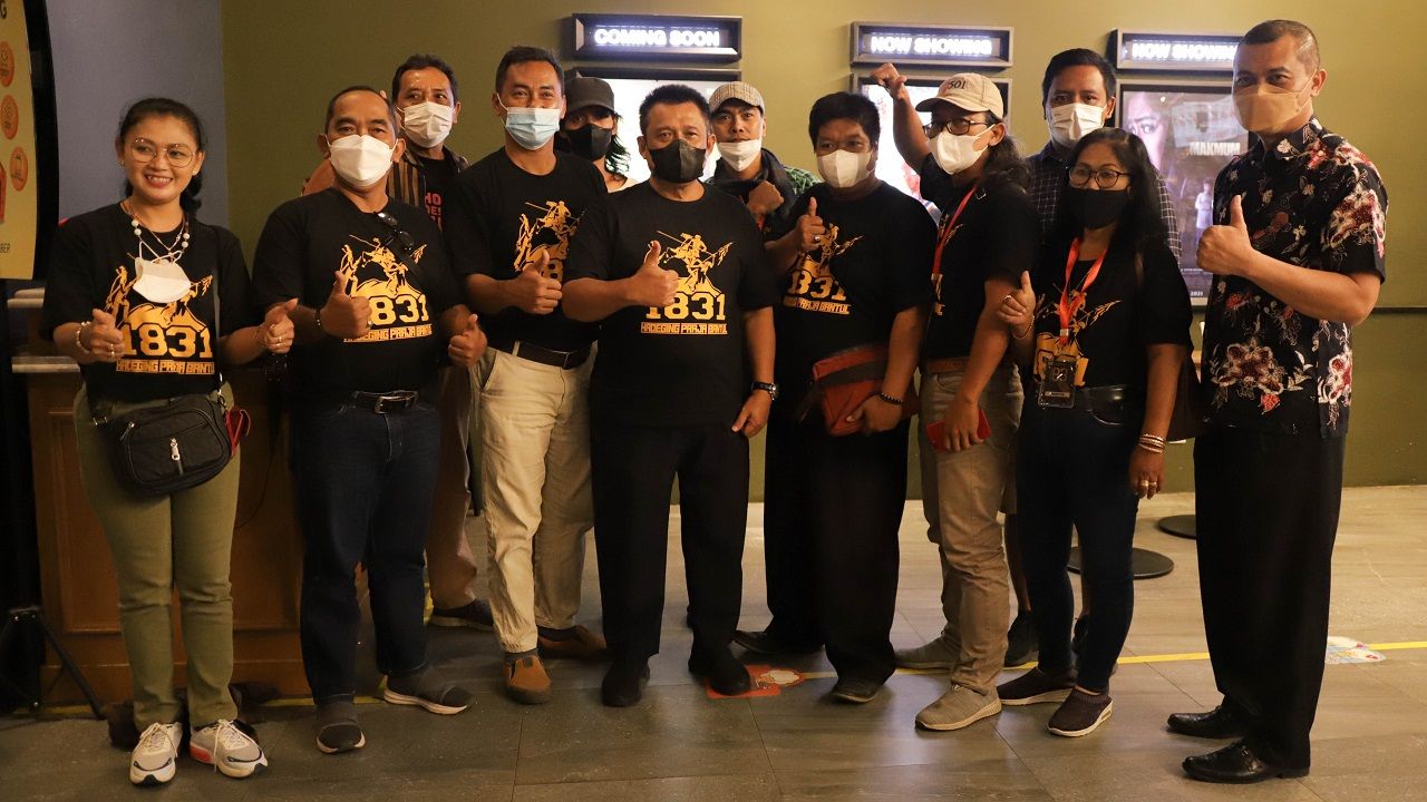 Wakil Bupati Bantul melakukan meet and greet dan nonton bareng film 1831 Hadeging Praja Bantul, Jumat (31/12/2021).