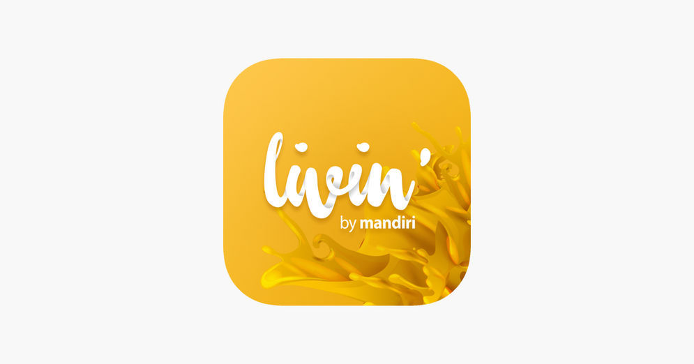 Ilustrasi logo resmi aplikasi Livin' by Mandiri. 