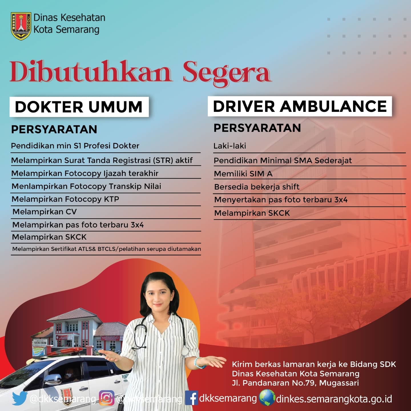 Lowongan pekerjaan di Dinas Kesehatan Kota Semarang