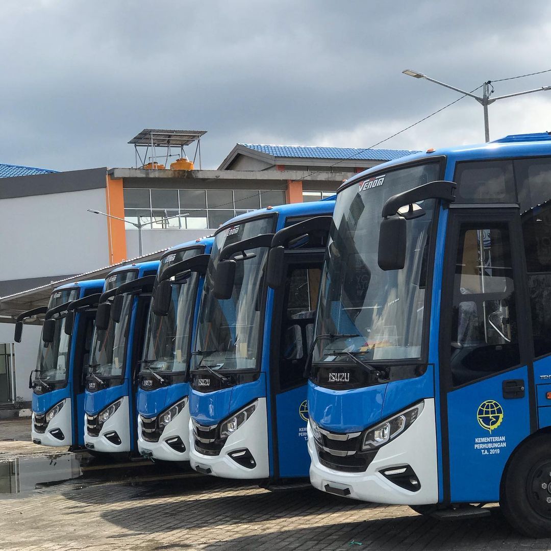 Bus BRT Banjarbakula di Banjarmasin. 