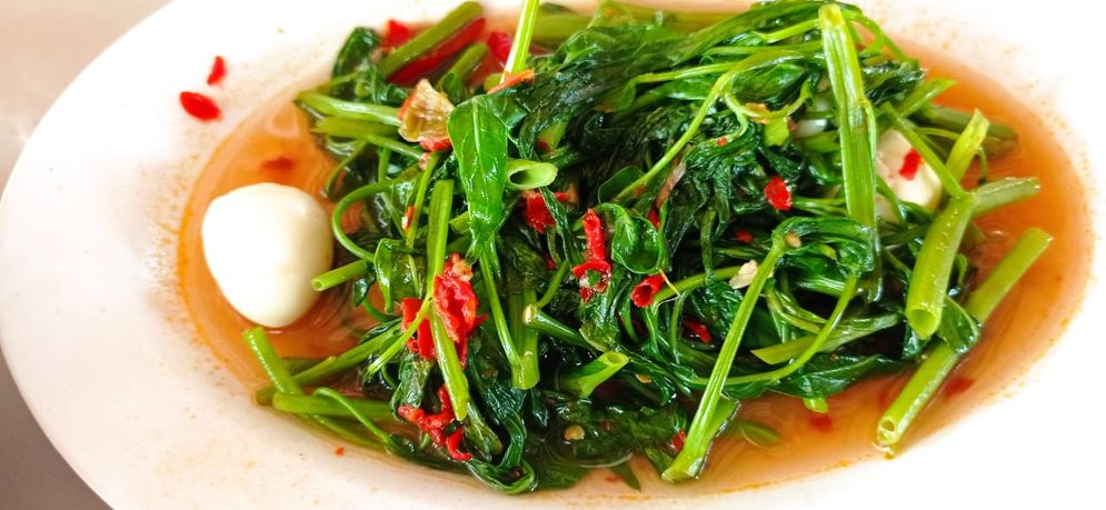 Tumis Kangkung telur puyuh