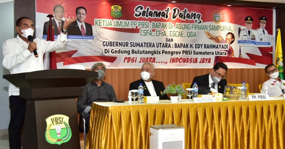 Gubernur Sumut Edy Rahmayadi mendukung Pelatwil Barat PBSI 