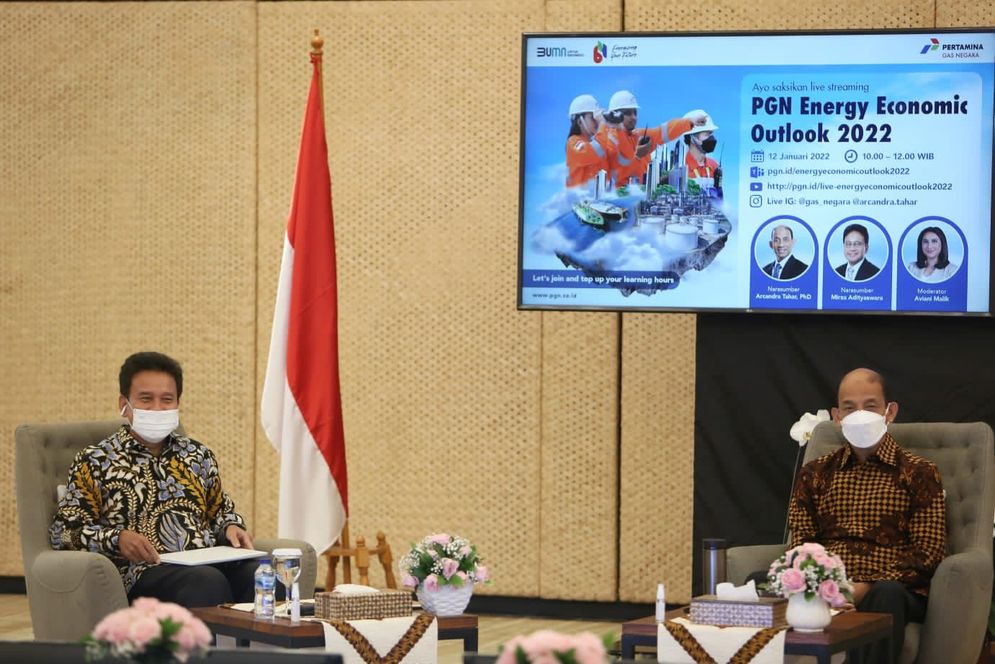 Perhelatan event PGN Energy Economic Outlook 2022, Rabu (12/1/2022). 