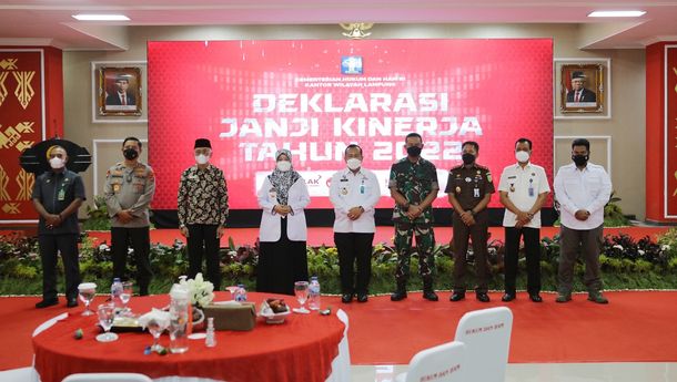 Deklarasikan Janji Kinerja, Ini Sederet Prestasi Kemenkumham Lampung pada 2021
