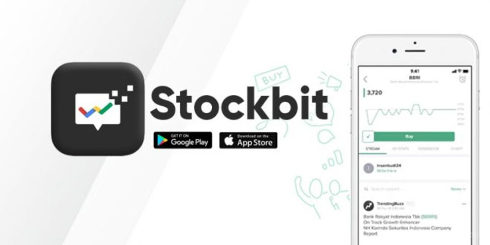 Ilustrasi aplikasi Stockbit