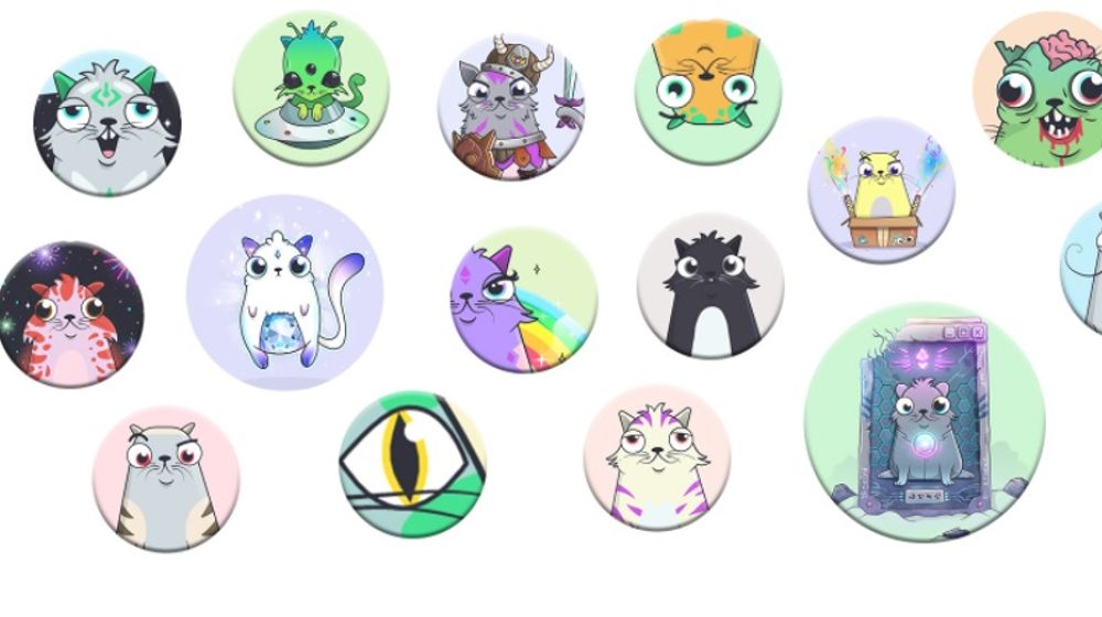 CryptoKitties, game NFT berbasis Ethereum. 