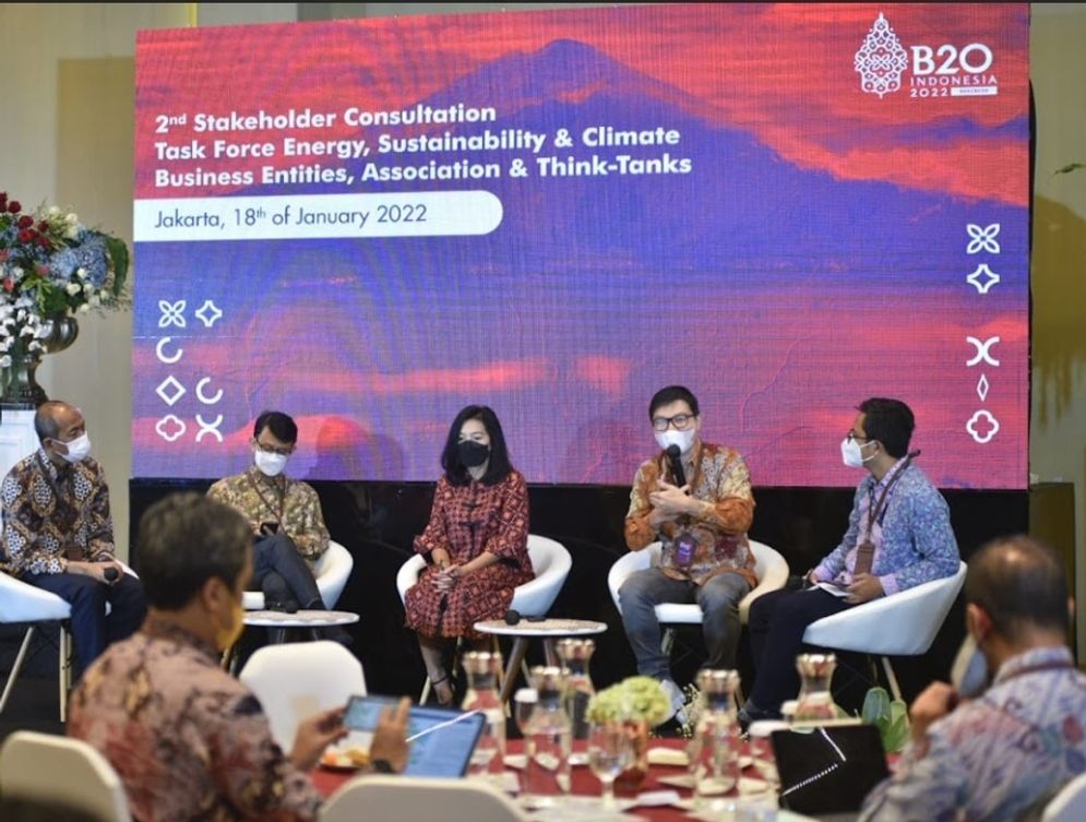 Kegiatan Stakeholder Consultation Task Force Energy, Sustainability, & Climate Business Entities, Associations, & Think-Tank. 