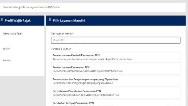 Ditjen Pajak Hadirkan Portal Layanan Mandiri DJP Online