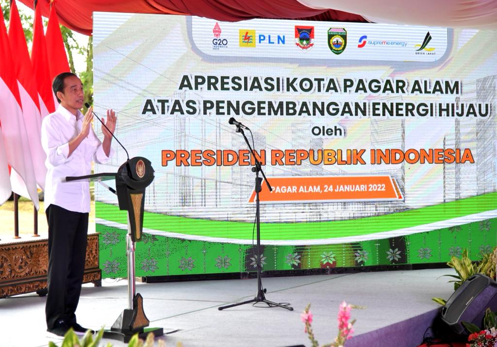 Kunjungan Presiden ke Kota Pagar Alam, Provinsi Sumatera Selatan.