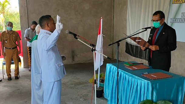 Fransiskus Karae Dilantik Jadi Kades Ngegedhawe, Aesesa