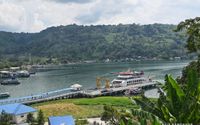 Pelabuhan penyeberangan Kawasan Strategis Pariwisata Nasional (KSPN) Danau Toba, Sumatera Utara.