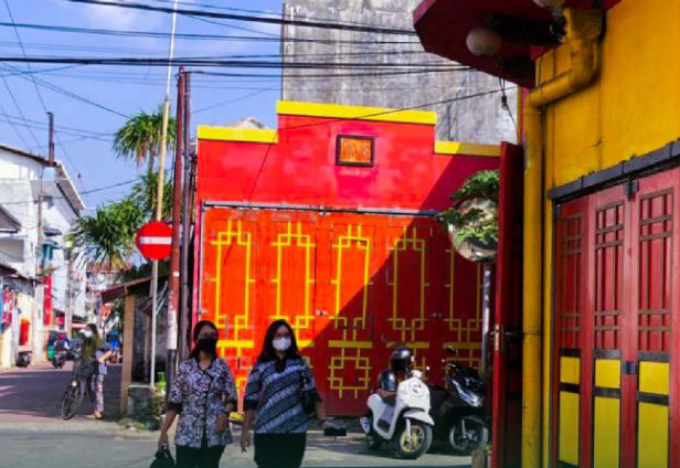 Suasana di Kampung Ketandan, Yogyakarta.