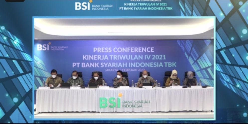 Pemaparan kinerja PT Bank Syariah Indonesia Tbk (BSI) selama 2021.