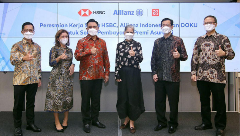 HSBC bekerja sama dengan Allianz dan DOKU untuk permudah bayar asuransi. / Dok. PT Bank HSBC Indonesia