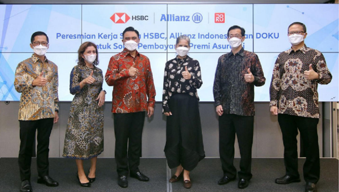 HSBC bekerja sama dengan Allianz dan DOKU untuk permudah bayar asuransi. / Dok. PT Bank HSBC Indonesia
