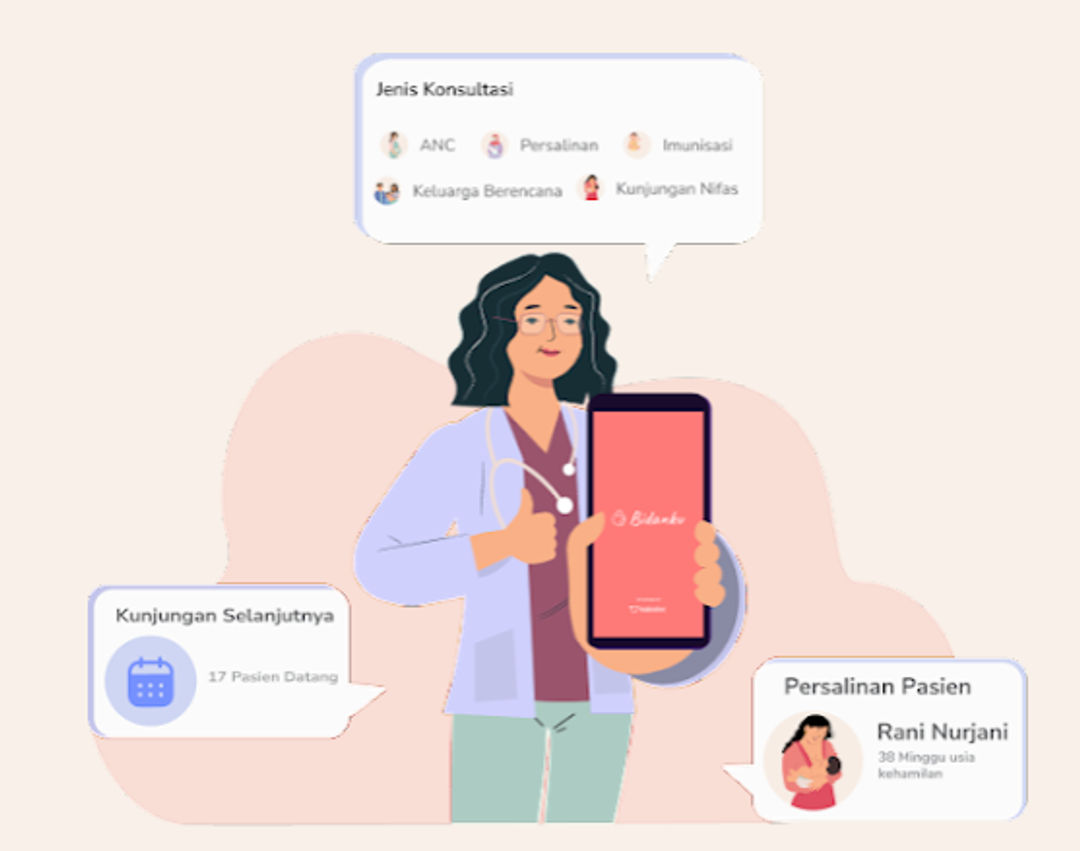 Halodoc luncurkan aplikasi Bidanku untuk mempermudah layanan kesehatan ibu dan anak. Sumber: halodoc.com