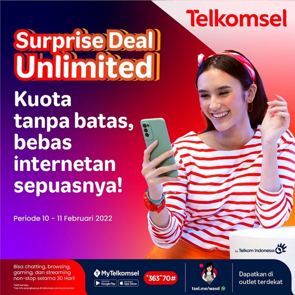 Telkomsel kembali menggelar program paket internet Surprise Deal untuk para pelanggannya. 