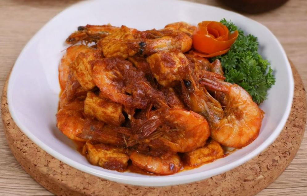 Balado udang tahu