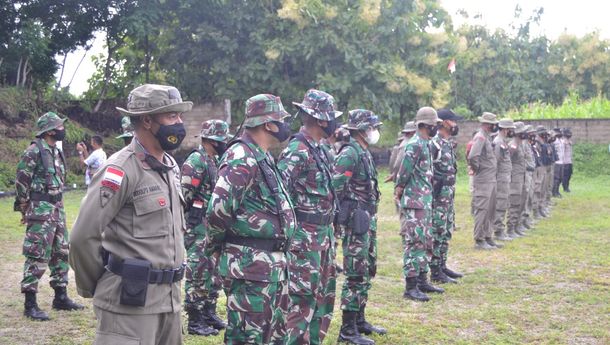 Apel Gabungan Siaga Bencana dan Latihan Menembak Bersama TNI-POLRI Sikka