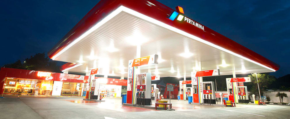 Ilustrasi SPBU Pertamina. 