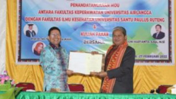 Fikes Unika St Paulus Ruteng Tandatangani MoU Kerja Sama dengan Fakultas Keperawatan Universitas Airlangga