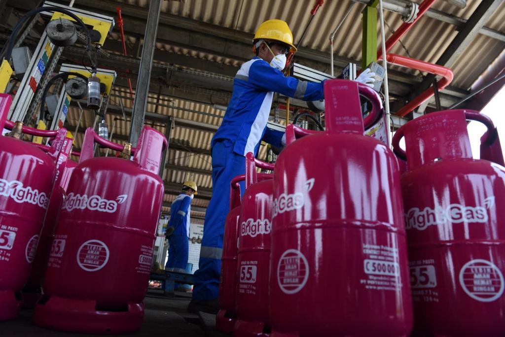 LPG nonsubsidi kembali mengalami kenaikan harga.