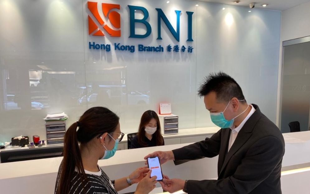 Kantor BNI cabang Hongkong. 