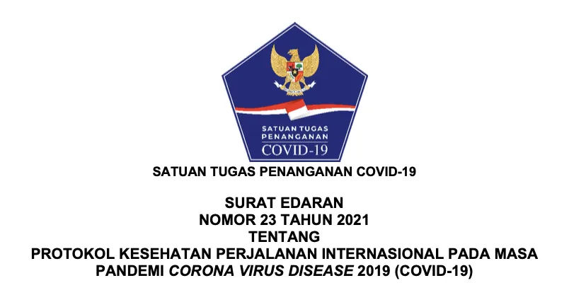 Terbitkan Surat Edaran Terbaru, Berikut Ketentuan Protokol Kesehatan Perjalanan Orang Dalam Negeri dari Satgas COVID-19 