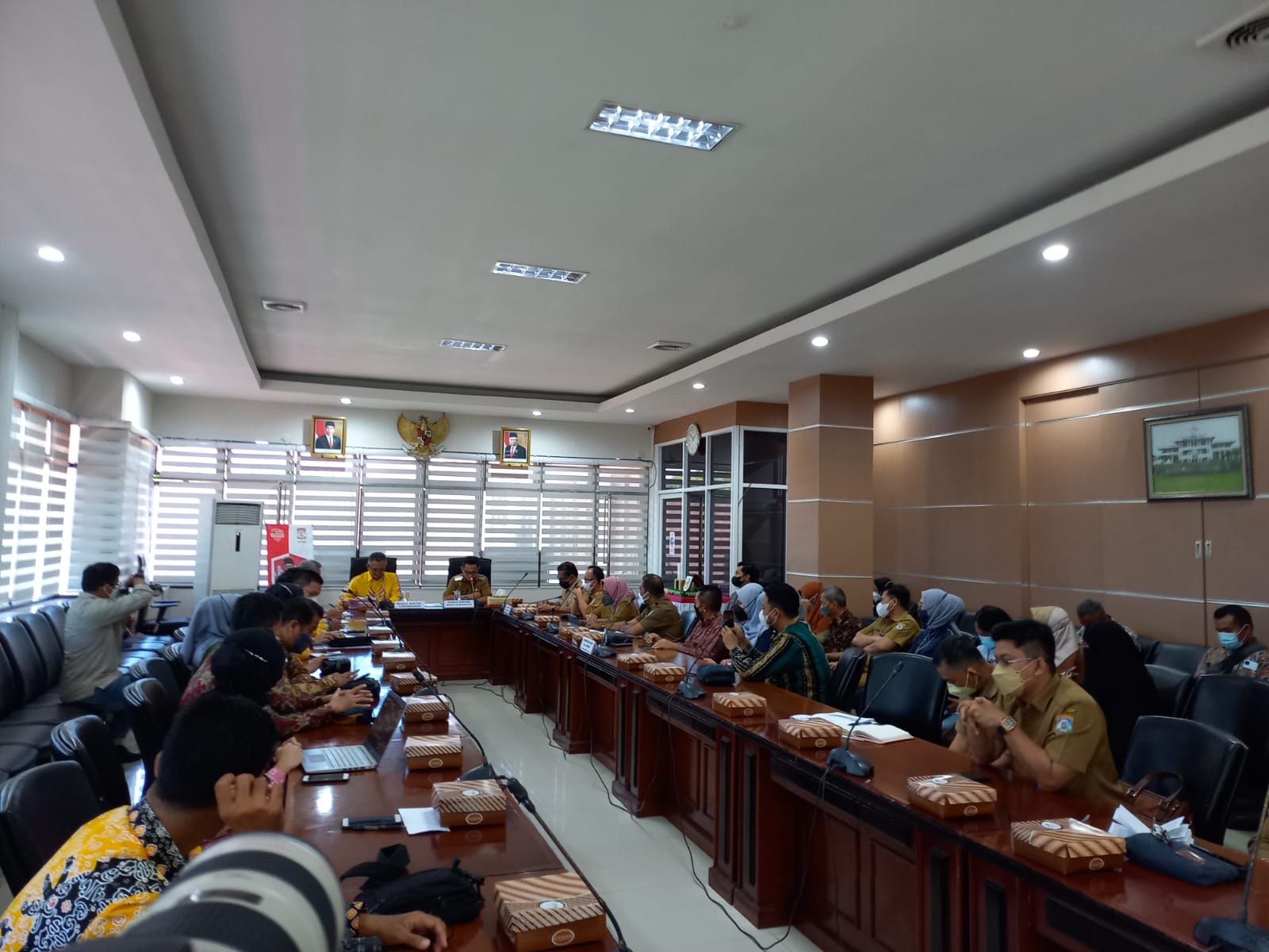 Pemkot Balikpapan menerima kunjungan kerja Pemkot Tarakan di Ruang Rapat I Pemkot Balikpapan, Senin (14/3/2022)