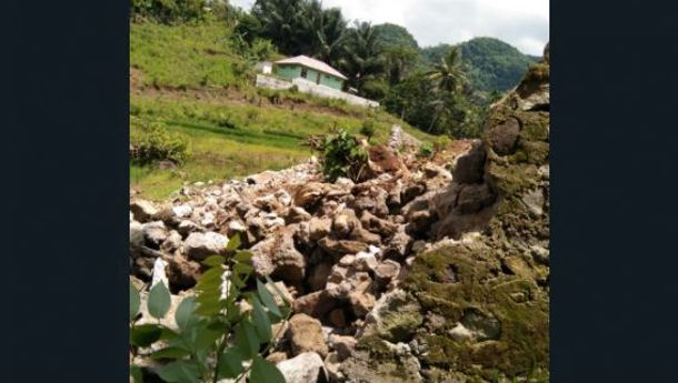 Tembok Penahan Tanah di Dusun Pupung, Rana Mese, Matim Ambruk Lagi