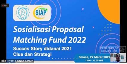 FP UNS Solo Gelar Sosialisasi Program Matching Fund 2022