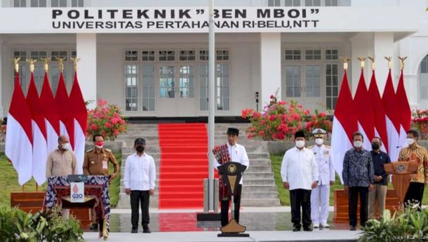 Kapolda NTT,  Dampingi Presiden Joko Widodo Resmikan Kampus Politeknik Ben Mboi Belu 