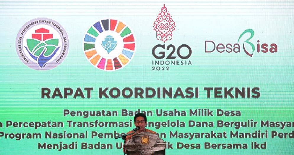 Menteri Desa PDTT Abdul Halim Iskandar di Rakortek Penguatan BUMDes dan Percepatan Transformasi Pengelola DBM eks PNPM-MPd menjadi BUMDes Bersama di Medan