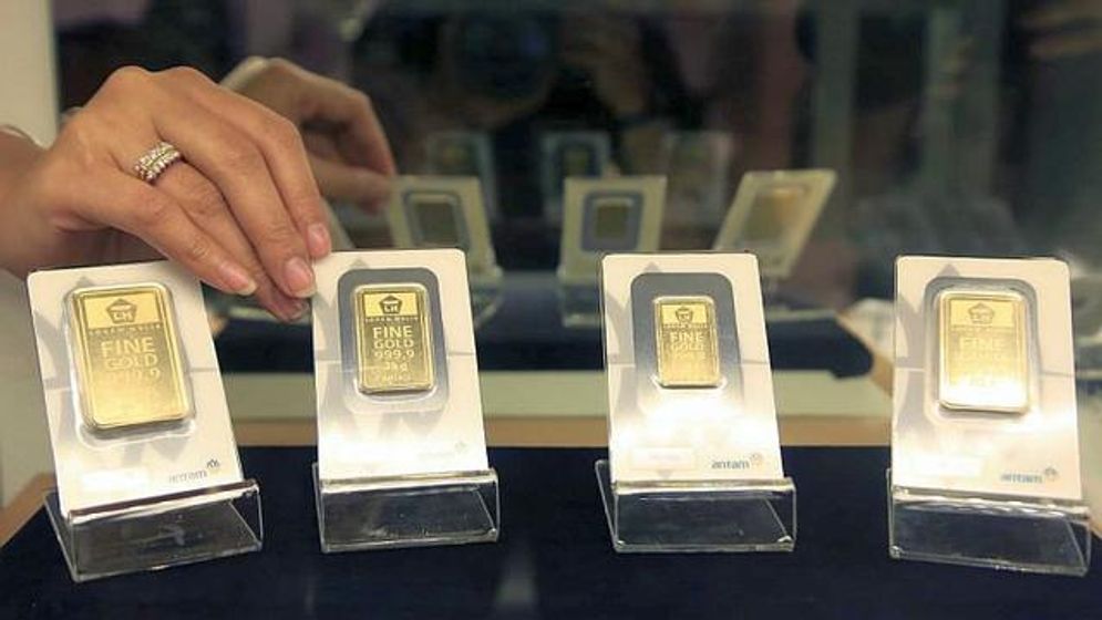 Harga emas Antam hari ini di Pegadaian, Senin, 28 Maret 2022 untuk ukuran 1 gram mencapai Rp1.040.000.