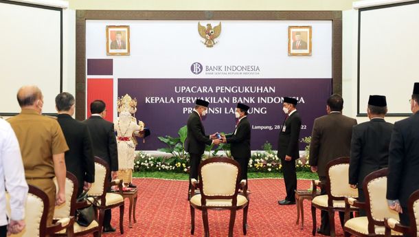 Pengukuhan Kepala Perwakilan BI Lampung, Gubernur Arinal Apresiasi Peran BI dalam Pembangunan 