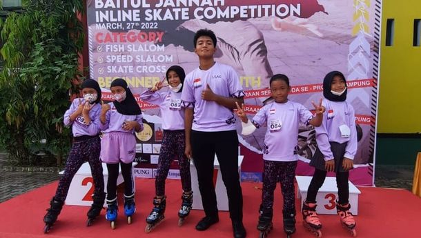 Atlet dari Komunitas LILAC Dominasi Kejuaraan Sepatu Roda Baitul Jannah