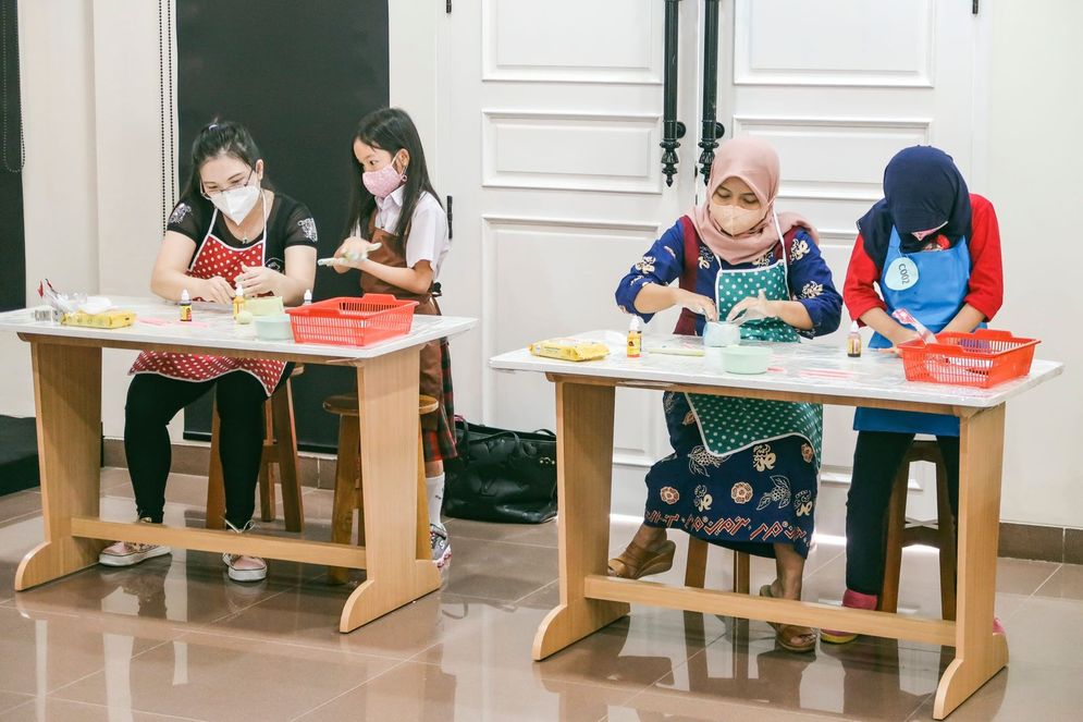 Kegiatan Clay siswa siswi di Sekolah HighScope Indonesia Bengkulu.