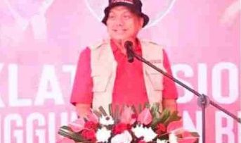 Olly Dondokambey saat membuka Diklat Nasional Baguna. (Foto:Istimewa)