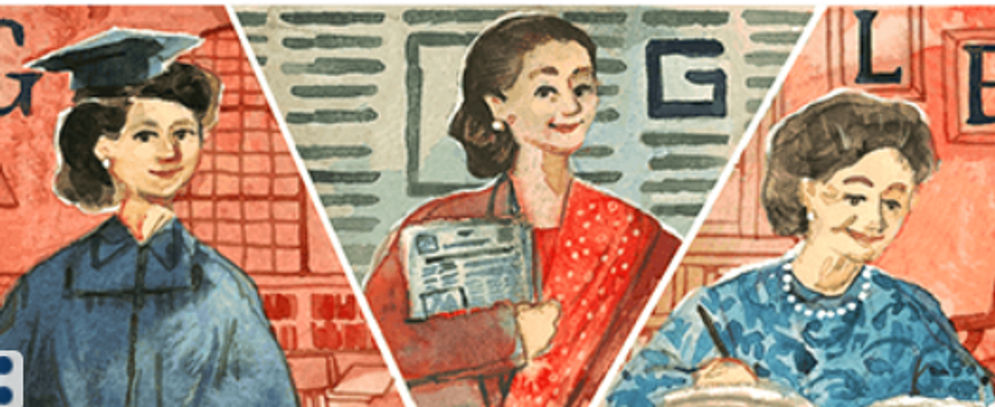 Google doodle tampilkan jurnalis perempuan
