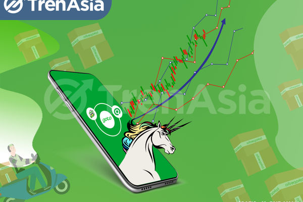 Ilustrasi IPO start up decacorn PT Goto Gojek Tokopedia Tbk (GOTO) di Bursa Efek Indonesia. Ilustator: M. Faiz Amali