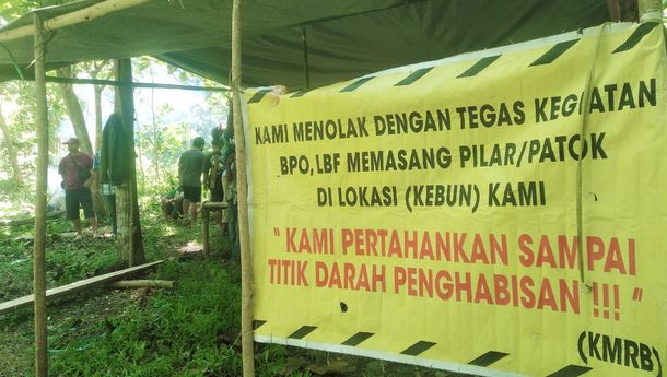 BPO Labuan Bajo Flores Main Patok Sana Sini di Lahan Warga